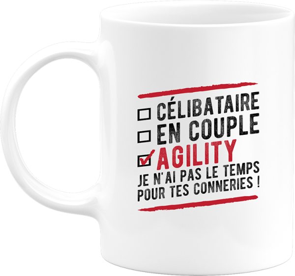 Mug celibataire en couple agility