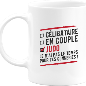Mug celibataire en couple judo Mug celibataire en couple judo