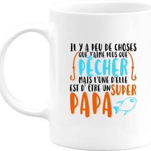 Mug pecheur et super papa Mug pecheur et super papa