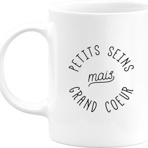 Mug petits seins mais grand coeur Mug petits seins mais grand coeur