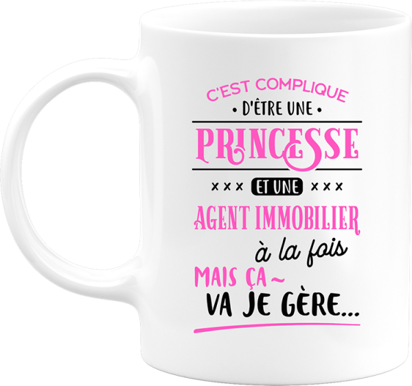 Mug princesse et agent immobilier