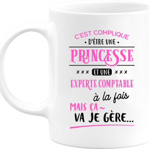 Mug princesse et experte comptable Mug princesse et experte comptable