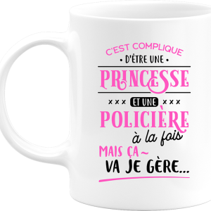 Mug princesse et policiere Mug princesse et policiere