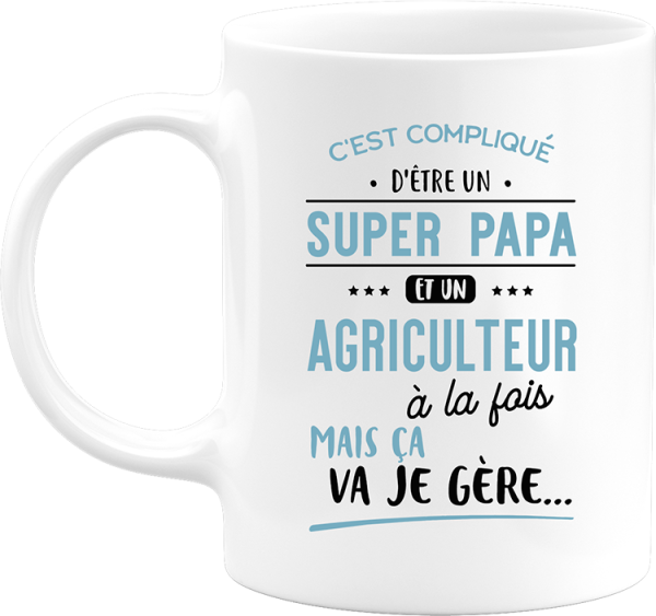 Mug super papa et agriculteur