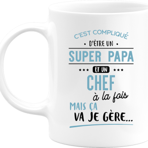 Mug super papa et chef Mug super papa et chef