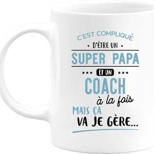 Mug super papa et coach Mug super papa et coach