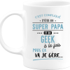 Mug super papa et geek