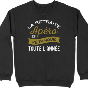 Pull homme apero, petanque et retraite Pull homme apero, petanque et retraite