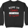 Pull homme boire pour sauver