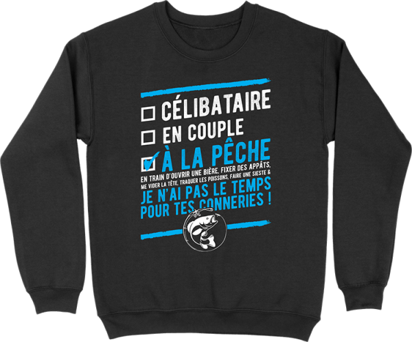 Pull homme celibataire a la peche