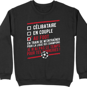 Pull homme celibataire au foot Pull homme celibataire au foot