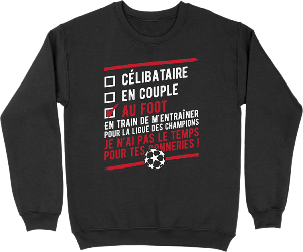 Pull homme celibataire au foot