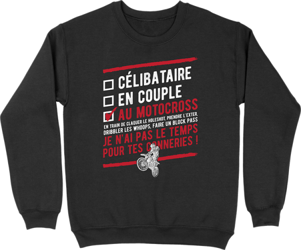 Pull homme celibataire au motocross