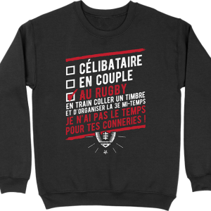 Pull homme celibataire au rugby Pull homme celibataire au rugby