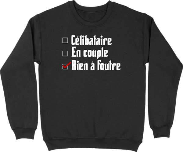 Pull homme celibataire en couple rien a foutre