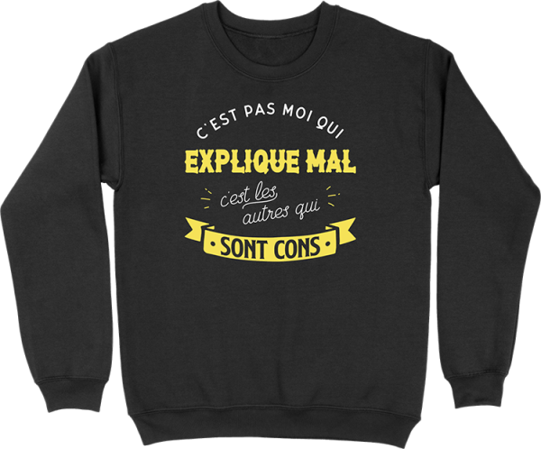 Pull homme c’est pas moi qui explique mal