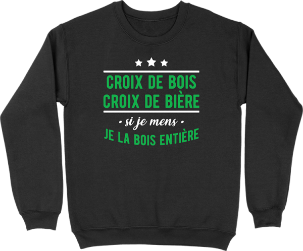 Pull homme croix de biere