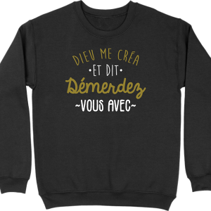 Pull homme dieu me crea Pull homme dieu me crea