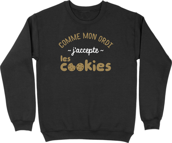 Pull homme j’accepte les cookies