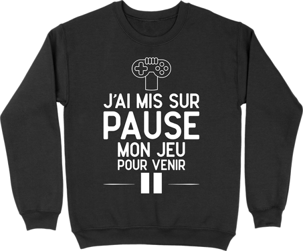 Pull homme j’ai mis mon jeu sur pause