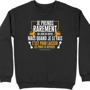 Pull homme je laisse les poids se reposer Pull homme je laisse les poids se reposer