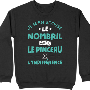 Pull homme je m’en brosse le nombril Pull homme je m’en brosse le nombril