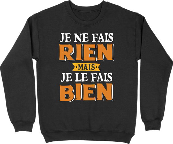 Pull homme je ne fais rien