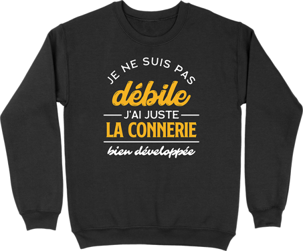 Pull homme je ne suis pas debile