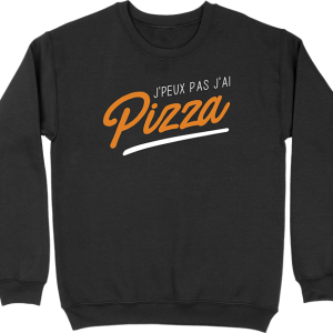 Pull homme j’peux pas j’ai pizza Pull homme j’peux pas j’ai pizza
