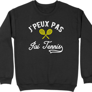 Pull homme j’peux pas j’ai tennis Pull homme j’peux pas j’ai tennis