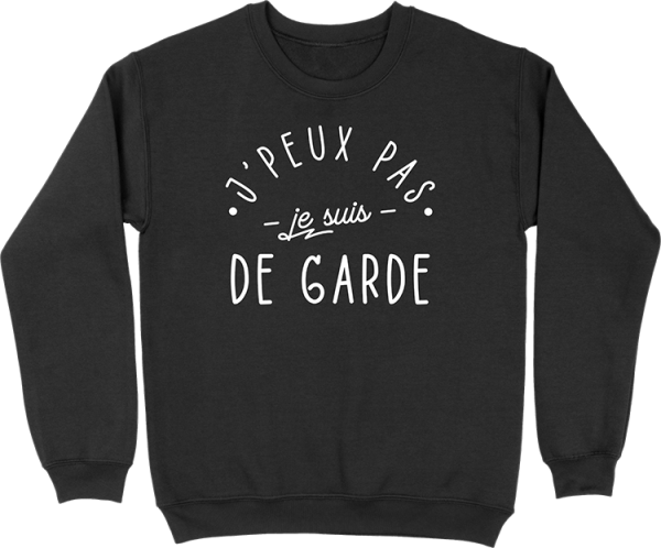 Pull homme j’peux pas je suis de garde