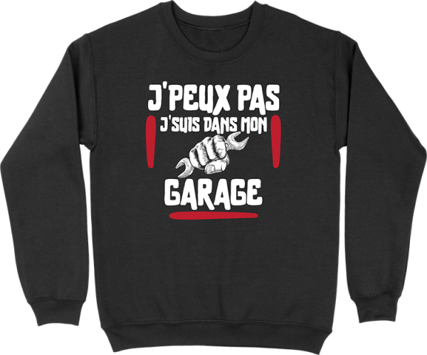 Pull homme j’peux pas j’suis dans mon garage