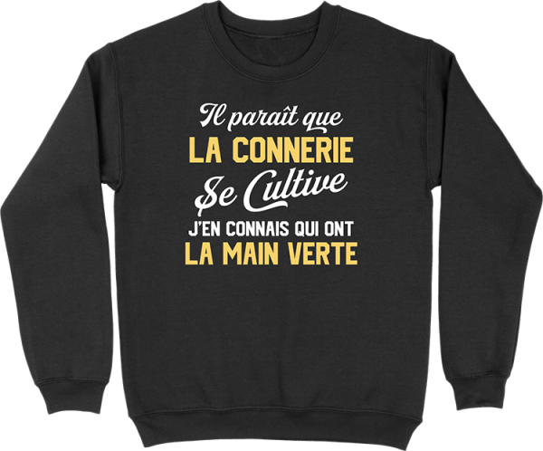 Pull homme la connerie se cultive