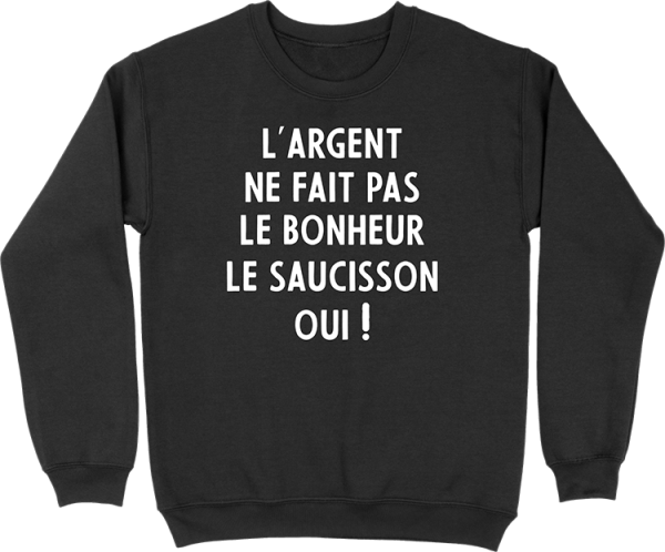 Pull homme l’argent ne fait pas le bonheur