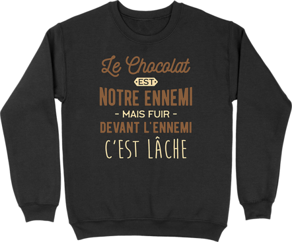 Pull homme le chocolat est notre ennemi