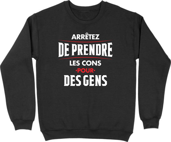 Pull homme les cons pour des gens