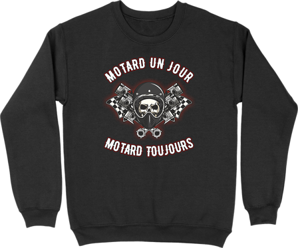 Pull homme motard un jour