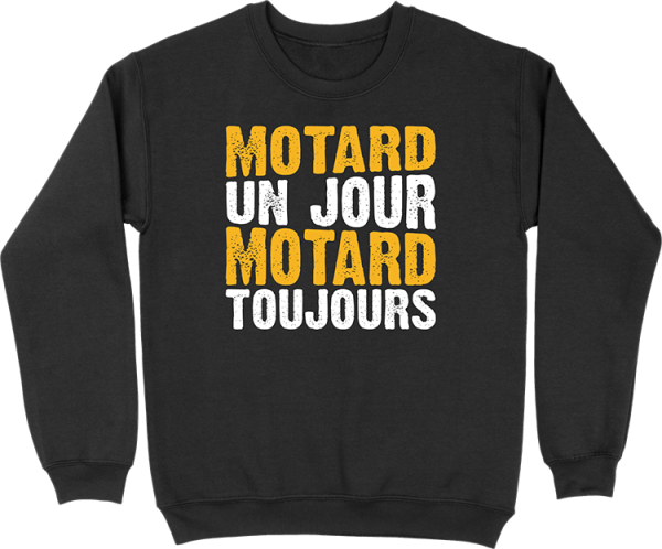 Pull homme motard un jour motard toujours