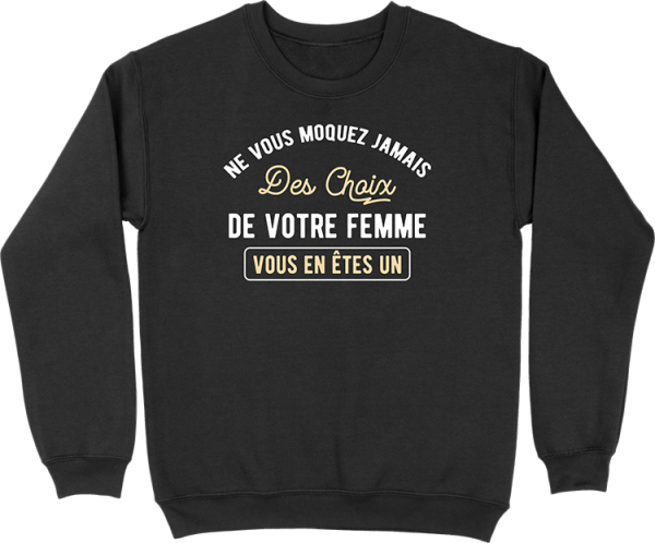 Pull homme ne vous moquez pas