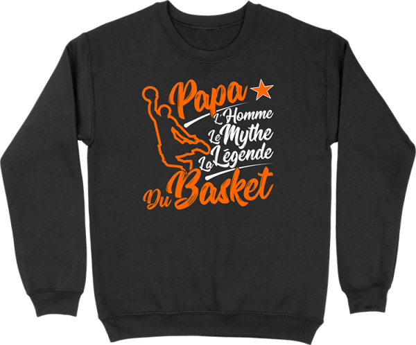 Pull homme papa la legende du basket