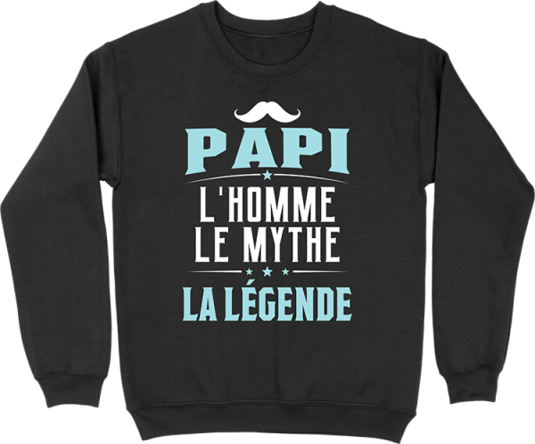 Pull homme papi la legende