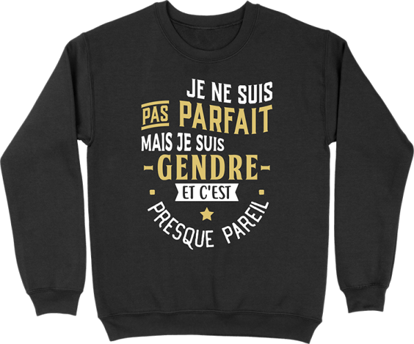 Pull homme pas parfait mais gendre