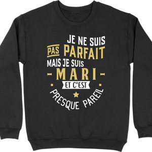 Pull homme pas parfait mais mari Pull homme pas parfait mais mari