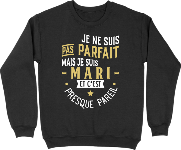 Pull homme pas parfait mais mari