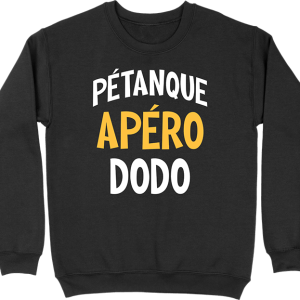 Pull homme petanque apero dodo Pull homme petanque apero dodo