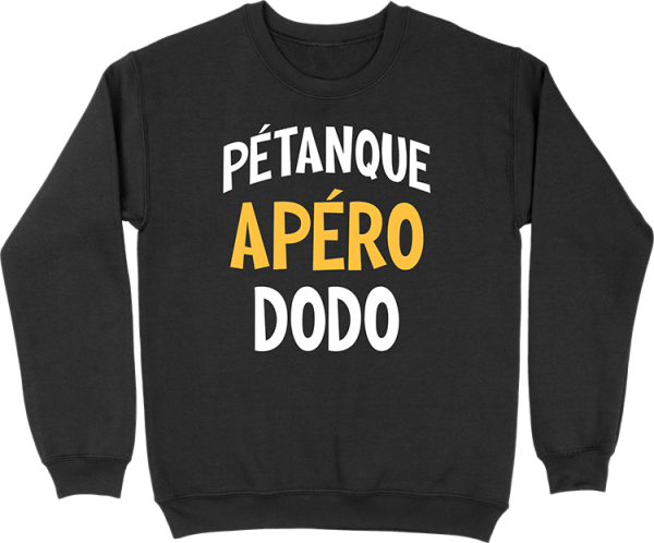 Pull homme petanque apero dodo