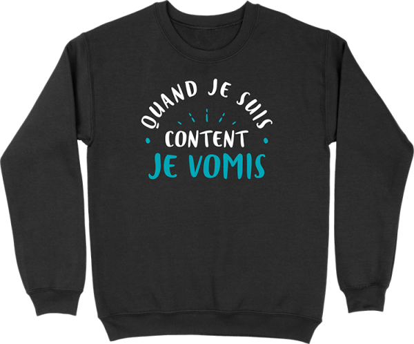 Pull homme quand je suis content je vomis