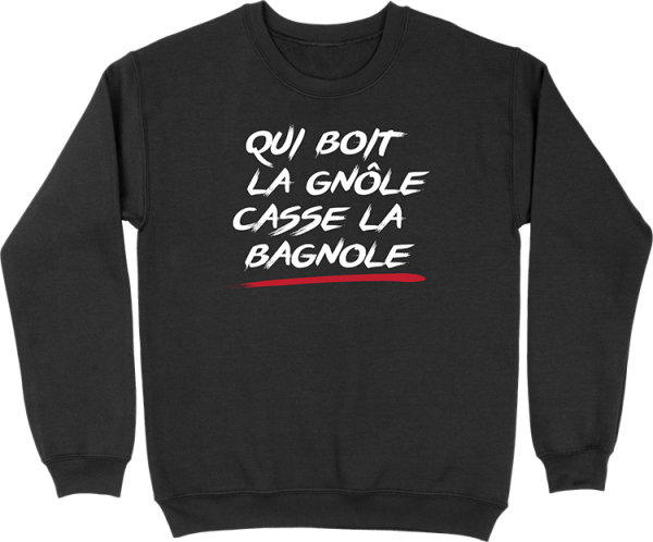 Pull homme qui boit la gnole