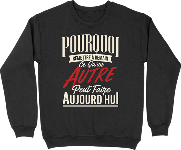 Pull homme remettre a demain