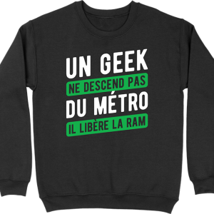 Pull homme un geek libere la ram Pull homme un geek libere la ram